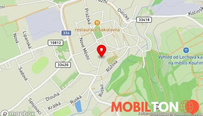 mapa U Zeleného Stromu Francouzská brasserie v Komenského 142