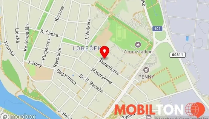 mapa U Živce Restaurace v Lobeček