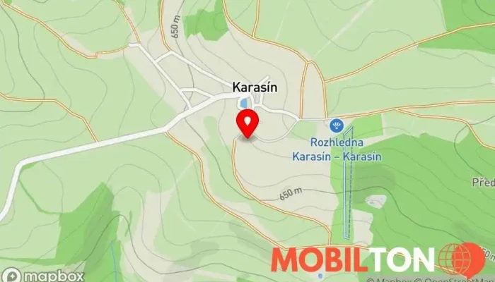 mapa Ubytování Na Hájence Penzion v Bystřice nad Pernštejnem