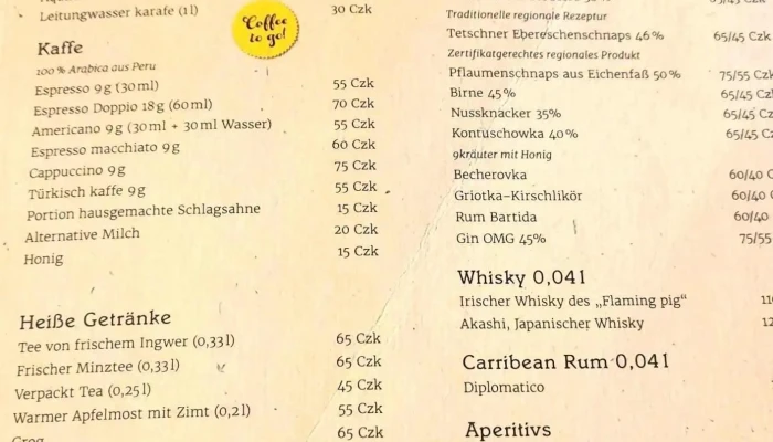Usedlost Na Stodolci -  Menu - Dolní Chřibská