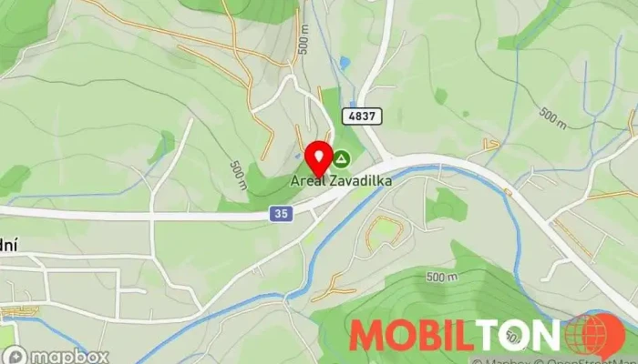 mapa Valašský Šenk Zavadilka Restaurace, Hotel, Minigolfové hřiště, Dětské hřiště, Sportovní komplex, Wellness centrum v Prostřední Bečva 360