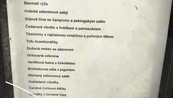 Vegetariana Louny -  Menu - Žižkova 274