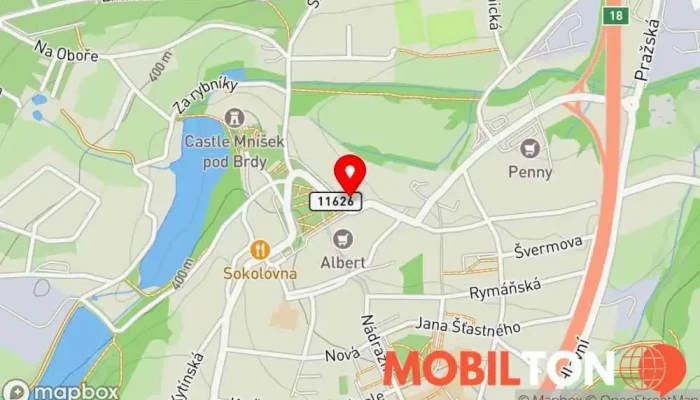 mapa Velká Restaurace Pivní zahrádka v náměstí F. X. Svobody 11