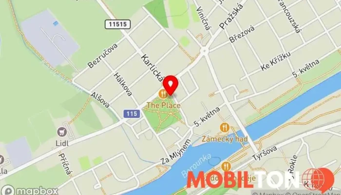 mapa Venkovní Kebab vedle parku Obchod s kebabem v Vítova
