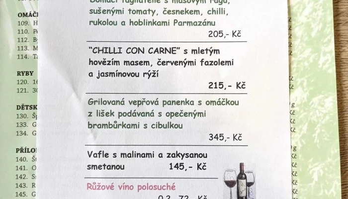 Vespa Ristorante -  Menu - Karlovo Nám. 72