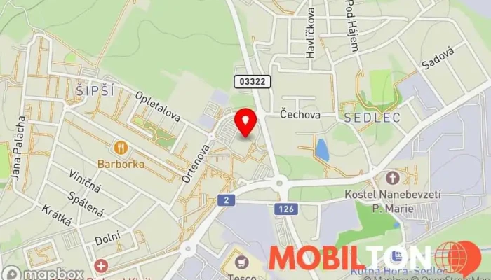 mapa Vietnam Fasfood Restaurace v Ortenova 188, Šipší 284 01