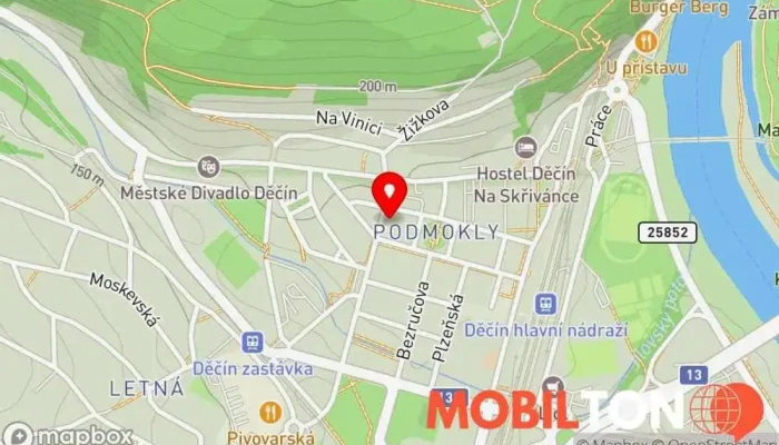 mapa Vietnamské bistro Bambus Vietnamská restaurace v Podmokly