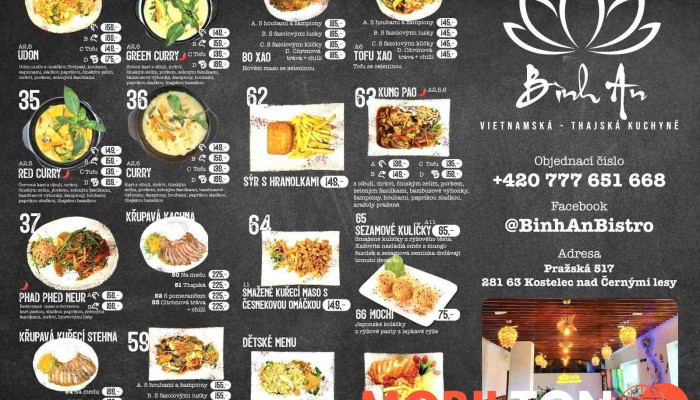 Vietnamske Bistro Binh An Menu - Pražská 517