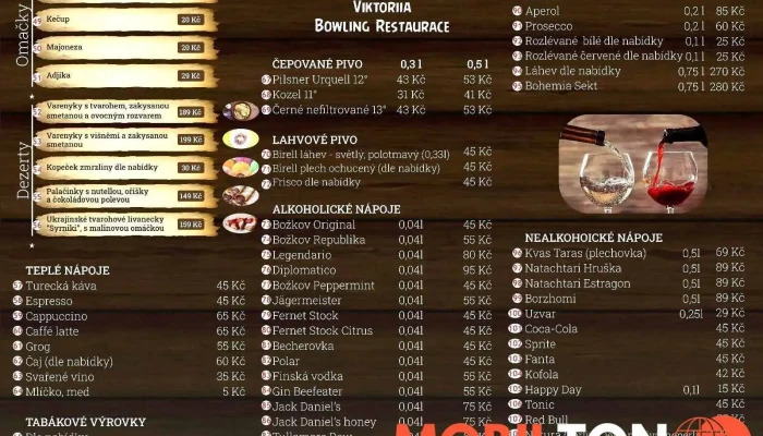 Viktoriiabowlingrestaurace Menu - Topolová 2206