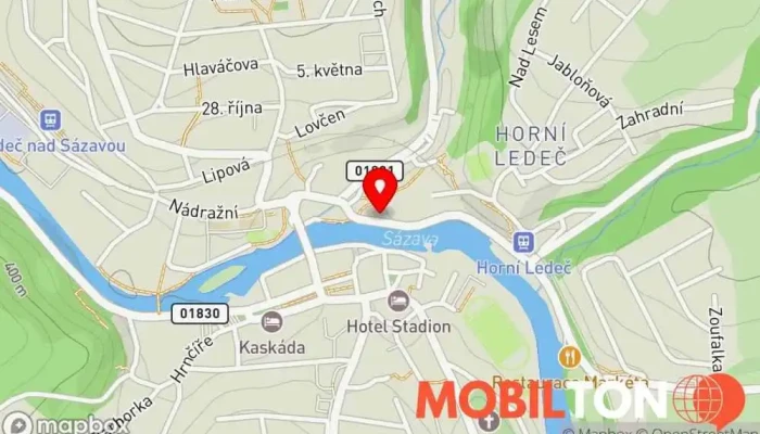 mapa Vinárna & Pension pod hradem Dům pro hosty v Heroldovo nábř. 135/135