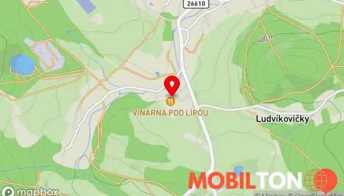 mapa VINÁRNA POD LÍPOU Restaurace v Lipová