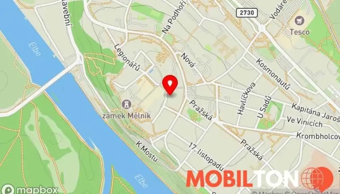 mapa Vinný dvůr Restaurace v Palackého 137