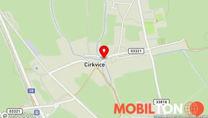 mapa Vinoteka Církvice Restaurace v 03321