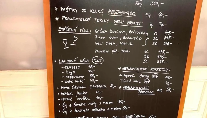 Vinoteka Na Namesti Menu - Květnové Nám. 73