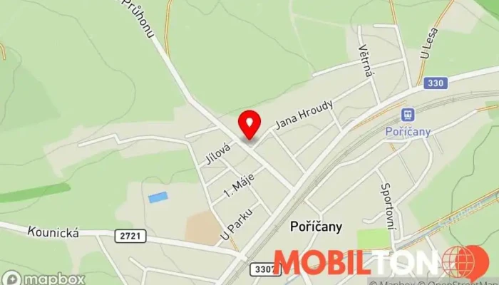 mapa Vinotéka Poříčany Vinotéka, Velkoobchod v Jana Hroudy 401