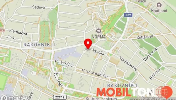 mapa Vinotéka ve Vysoké Vinárna, Bar v Rakovník I