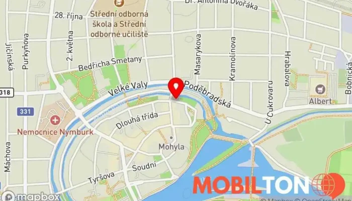 mapa VOmobil Opravna mobilních telefonů v Na Rejdišti