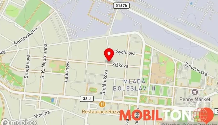 mapa Waiwari thajské bistro Thajská restaurace v Mladá Boleslav III