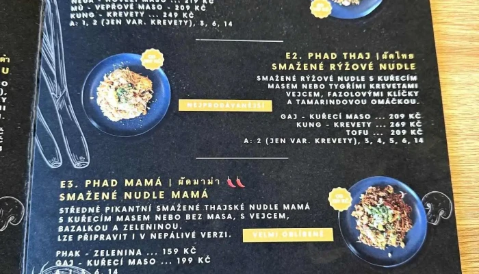 Waiwari Thajske Bistro Menu - Mladá Boleslav Iii