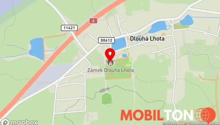mapa Wellness Hotel Panství Dlouhá Lhota Hotel, Konferenční centrum, Ubytování, Restaurace, Ubytování s pokojovou službou, Wellness centrum v Dlouhá Lhota