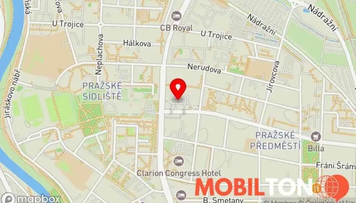 mapa Xiaomi Prodej mobilních telefonů, Prodej elektroniky v Pražská tř. 1247/24