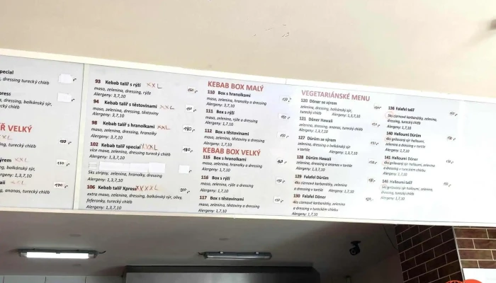 Xpresskebabpizza -  Menu - Růžová 1280/4