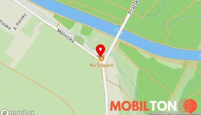 mapa Zájezdní hostinec Na Štěpáně Restaurace v Mělnická 82
