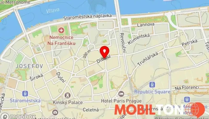 mapa Základna restaurace Restaurace, Česká restaurace v Staré Město
