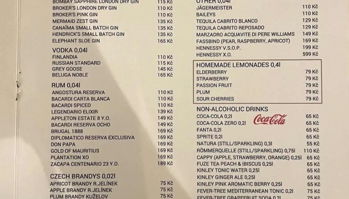Zakladna Restaurace Menu - Staré Město