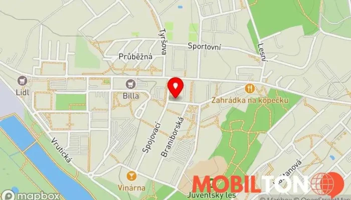mapa Základna U Pata Asijská restaurace Fusion, Pivní výčep v Mladá