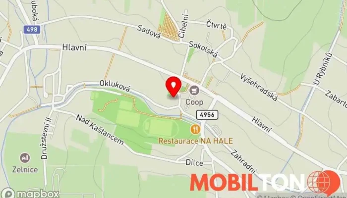 mapa Zámecká kavárna Hluk Restaurace v nám. Komenského 162