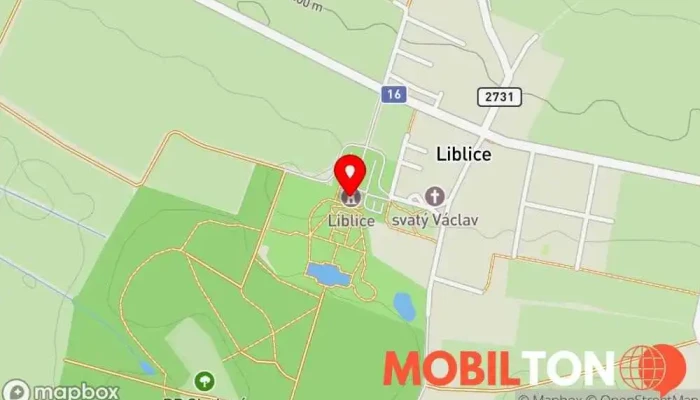 mapa Zámecká restaurace Restaurace v Liblice
