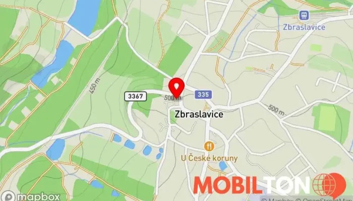 mapa Zámecký pivovar Zbraslavice Pivovar v Zbraslavice 2