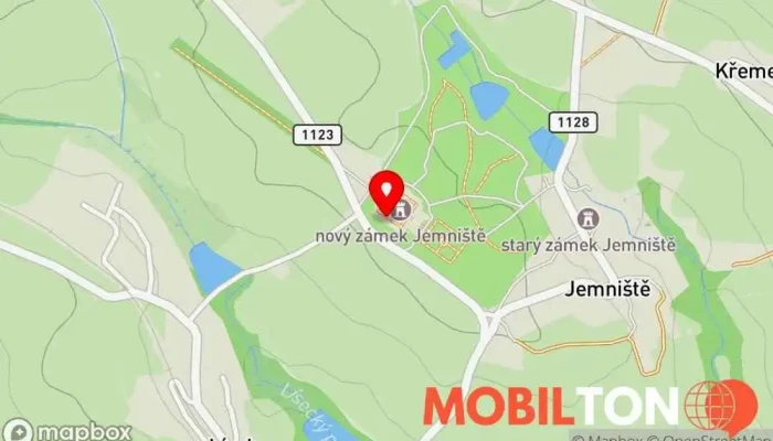 mapa Zámek Jemniště Restaurace Restaurace v 