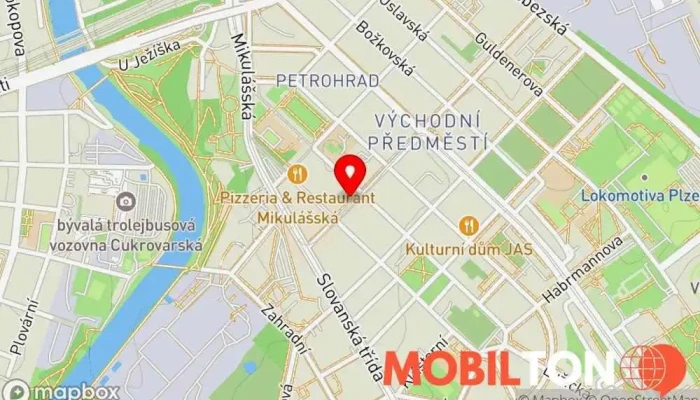 mapa Zastavárna Kocik Plzeň Zastavárna, Prodej mobilních telefonů, Prodej výpočetní techniky, Prodejce zlata v Plzeň 2-Slovany-Východní Předměstí