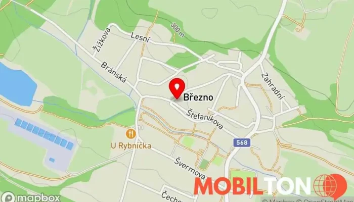 mapa Závodní stravování Restaurace v Dlouhá