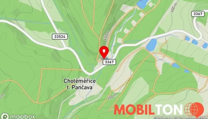 mapa Zbraslavice mlýn Pančava Restaurace v Zbraslavice