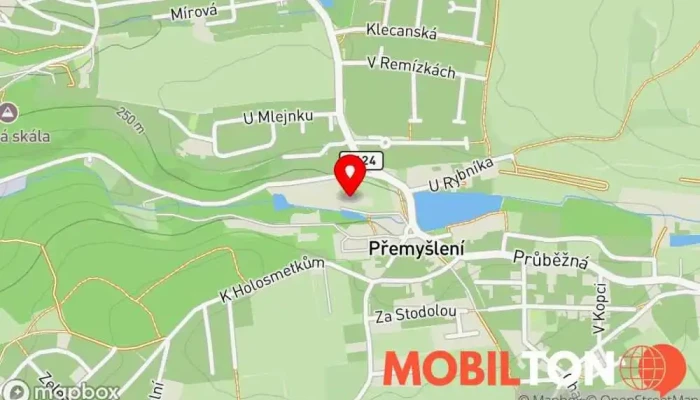 mapa Zdibský pivovar s. r. o. Pivovarská restaurace v Přemyšlení
