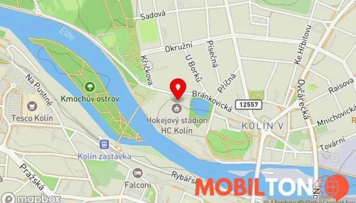 mapa Zimní stadion - Restaurace & ubytování Ubytování pod střechou, Restaurace v Brankovická 1289