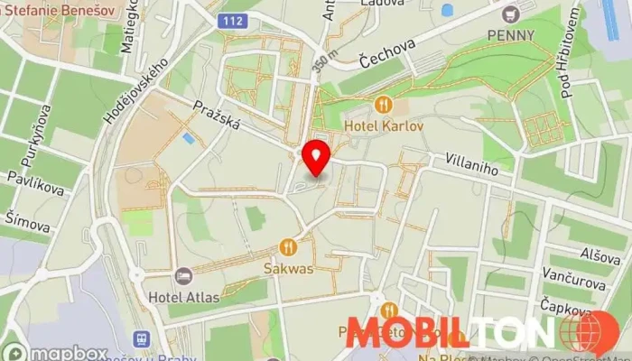 mapa Zlata Miska Čínská restaurace v Vnoučkova 1699
