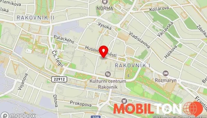 mapa Zlatá slipka Restaurace v Rakovník I