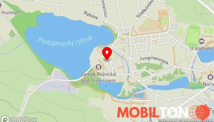 mapa Zmrzlina z Rožmíku Prodej zmrzliny v Náměstí 58