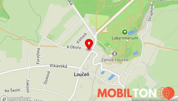 mapa Zmrzlinový ráj Krédo Prodej zmrzliny v Loučeň